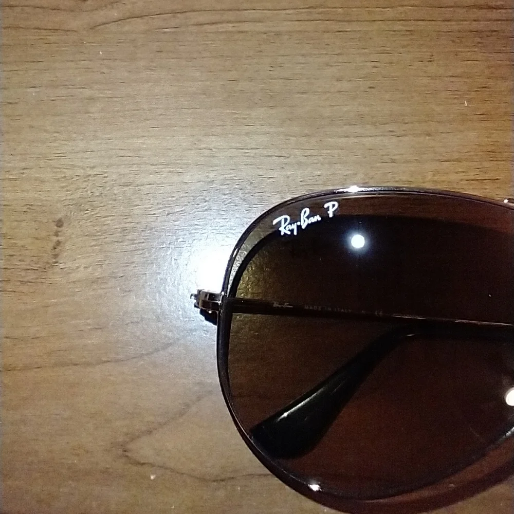 🚫SOLD Ray-ban classic aviator RB3025 large 58mm brown gold frame polarized lens - Picture 5 of 8